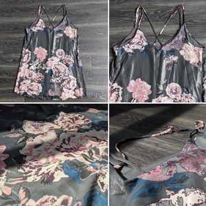 Shimmery Floral Mini Dress